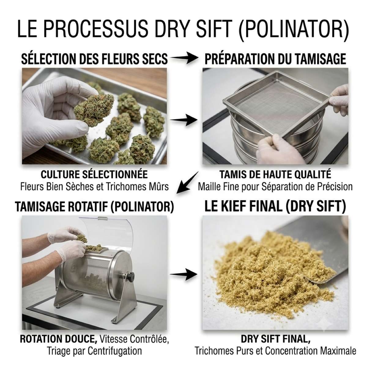 methode dry sift polinator pure option cbd